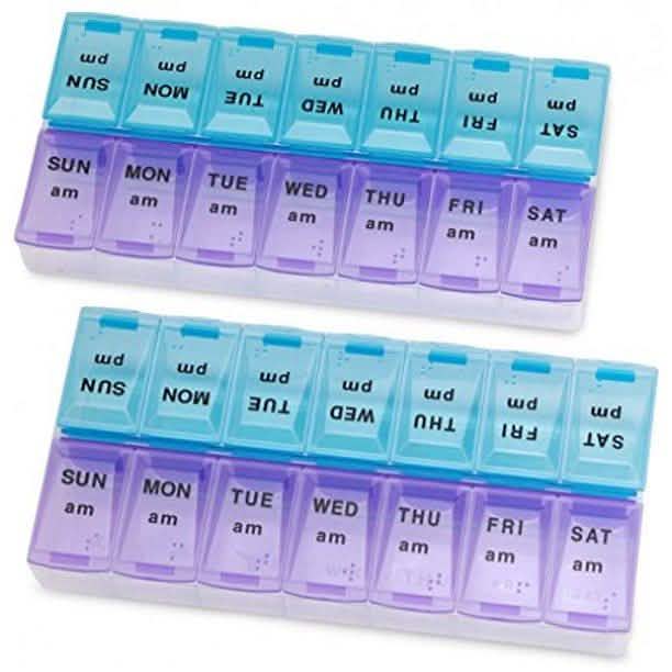 4-Pack: MEDca Weekly Pill Organizer, Twice-a-Day Wellness - DailySale