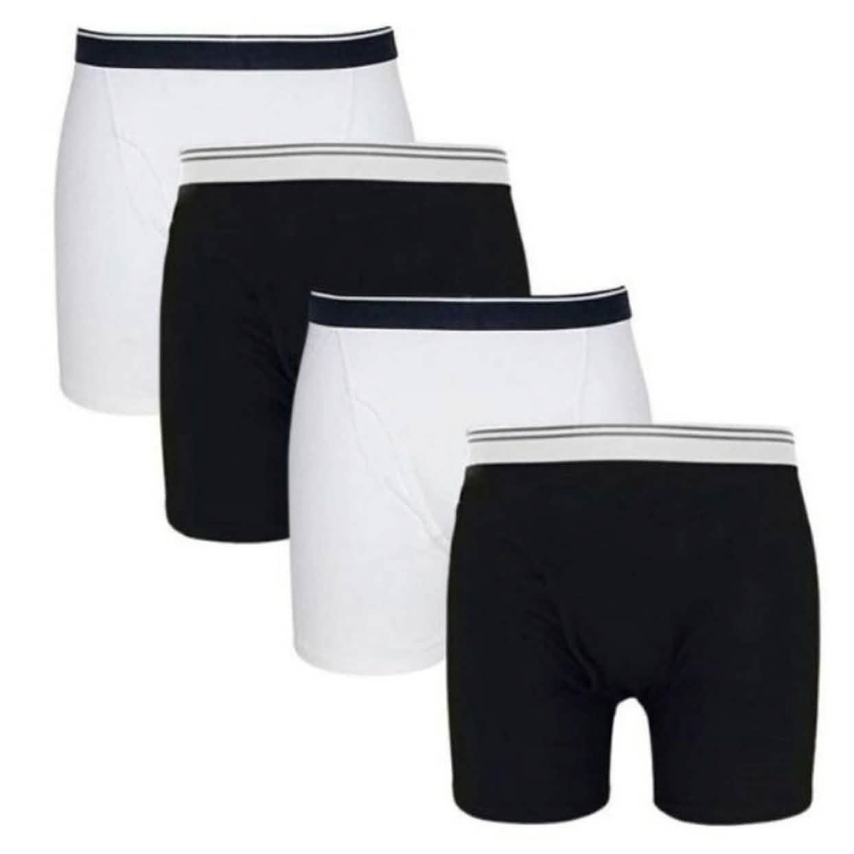 4-Pack: Men's Cotton Stretch Boxer Briefs Men's Clothing S - DailySale