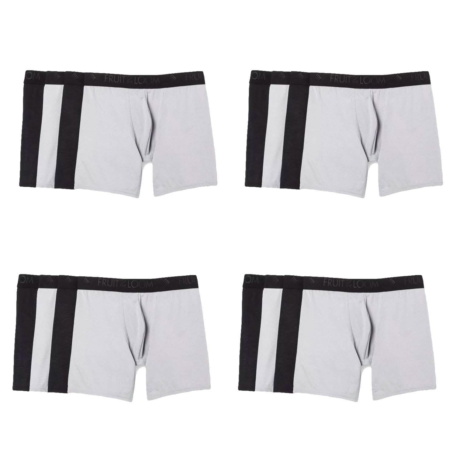 4-Pack: Men's Fruit of the Loom Breathable Micro-Mesh Boxer Briefs Men's Apparel Small - DailySale