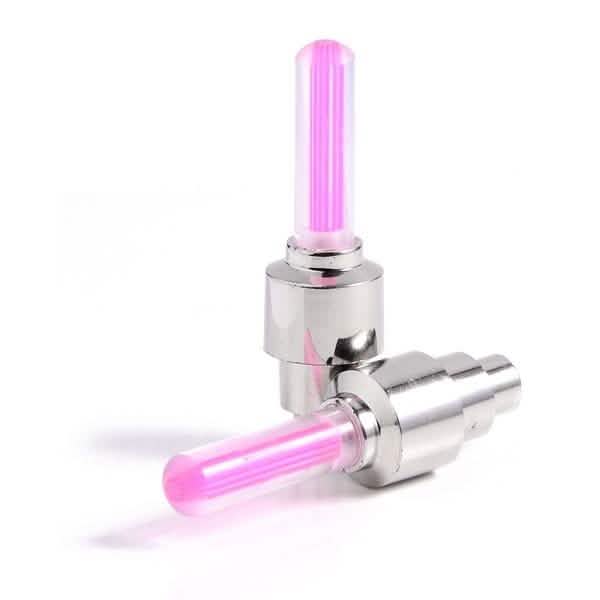 4-Pack: Motion Activated LED Tire Valve Stem Lights - Assorted Colors Auto Accessories Pink - DailySale