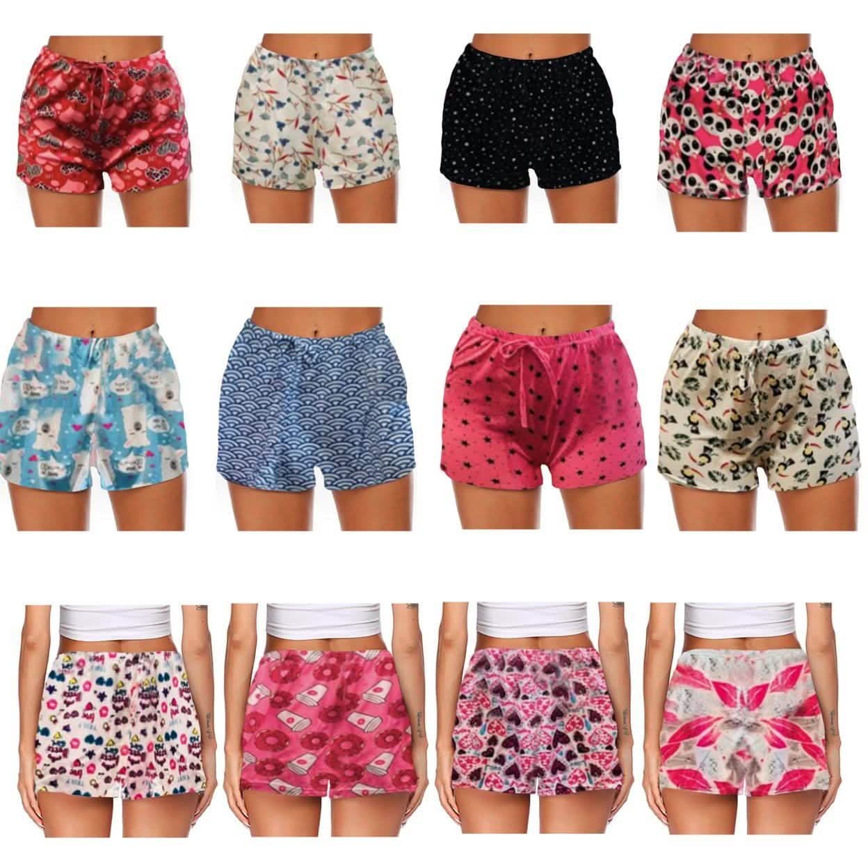 4-Pack: Mystery Deal Women's Comfy Lounge Bottom Pajama Shorts with Drawstring Women's Clothing - DailySale