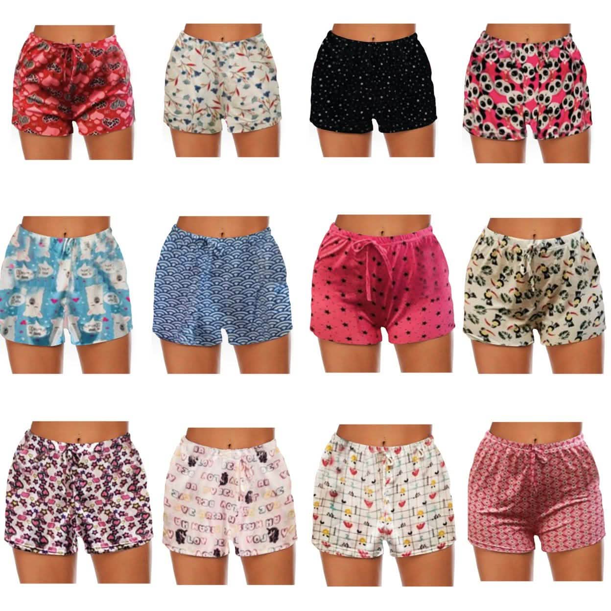 4-Pack: Mystery Deal Women's Comfy Lounge Bottom Pajama Shorts with Drawstring Women's Clothing - DailySale