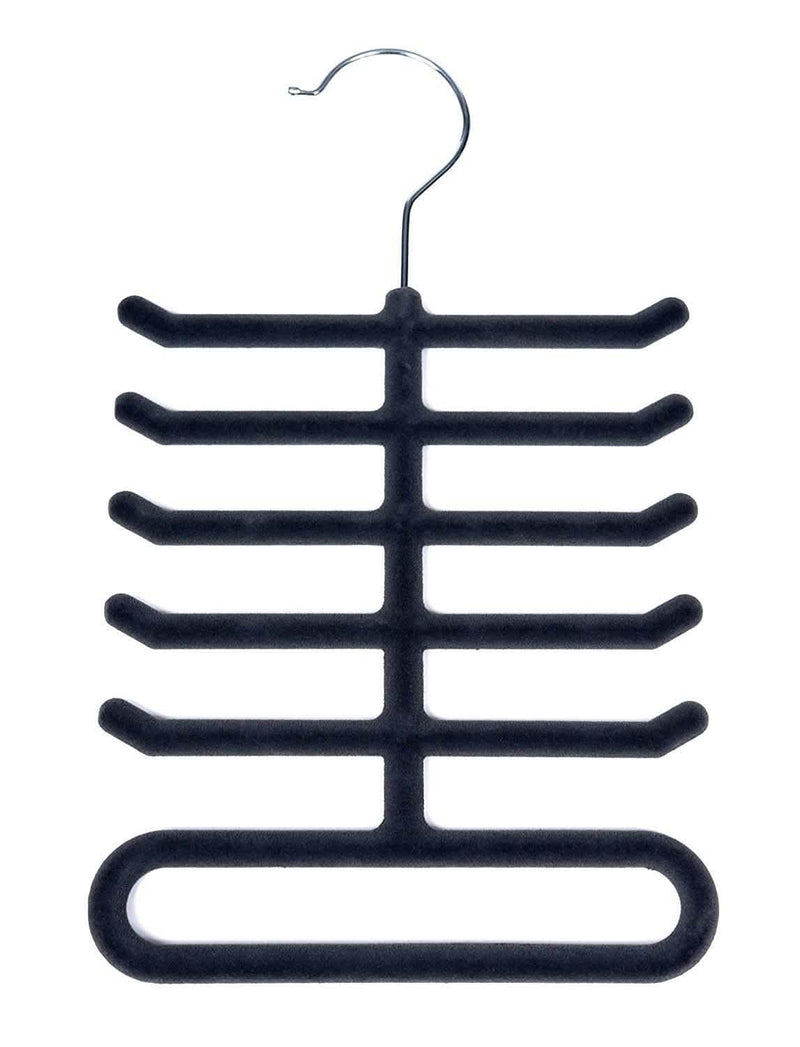 4-Pack: Non-Slip Velvet Tie Hanger Organizer Rack Home Essentials - DailySale