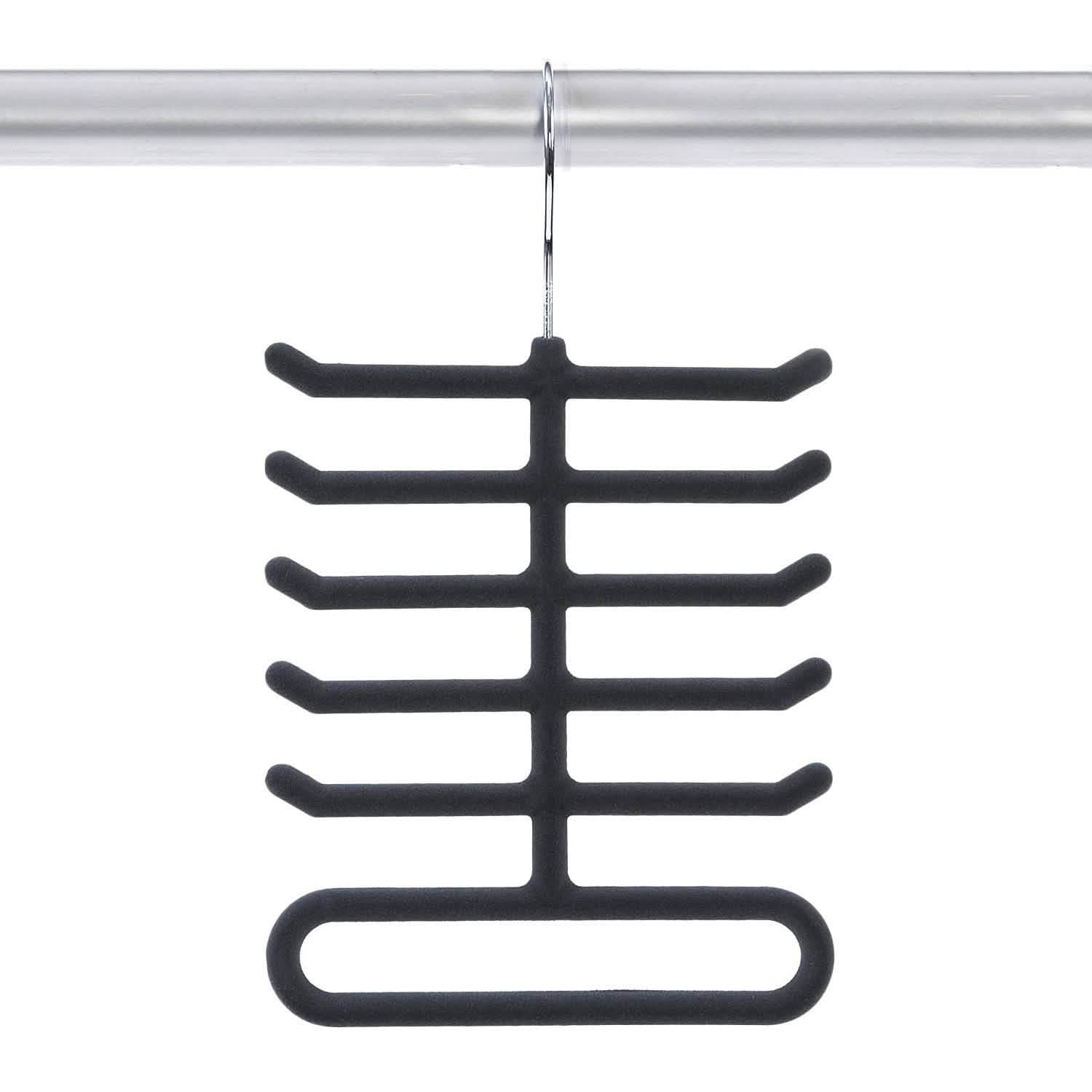 4-Pack: Non-Slip Velvet Tie Hanger Organizer Rack Home Essentials - DailySale