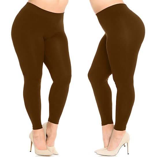 4-Pack: Plus Size Women's Ultra-Soft Stretchy Solid Yoga Leggings Women's Bottoms - DailySale
