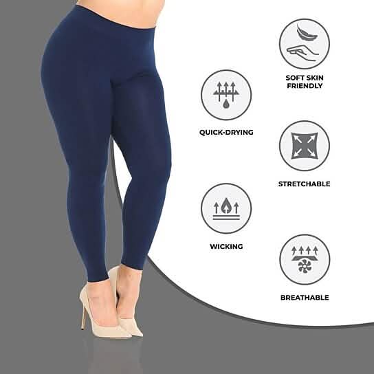 4-Pack: Plus Size Women's Ultra-Soft Stretchy Solid Yoga Leggings Women's Bottoms - DailySale