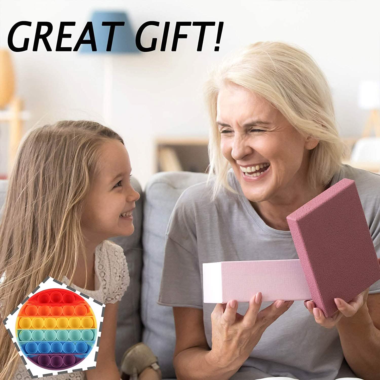 4-Pack: Rainbow Pop-It Bubble Popper Toys & Games - DailySale