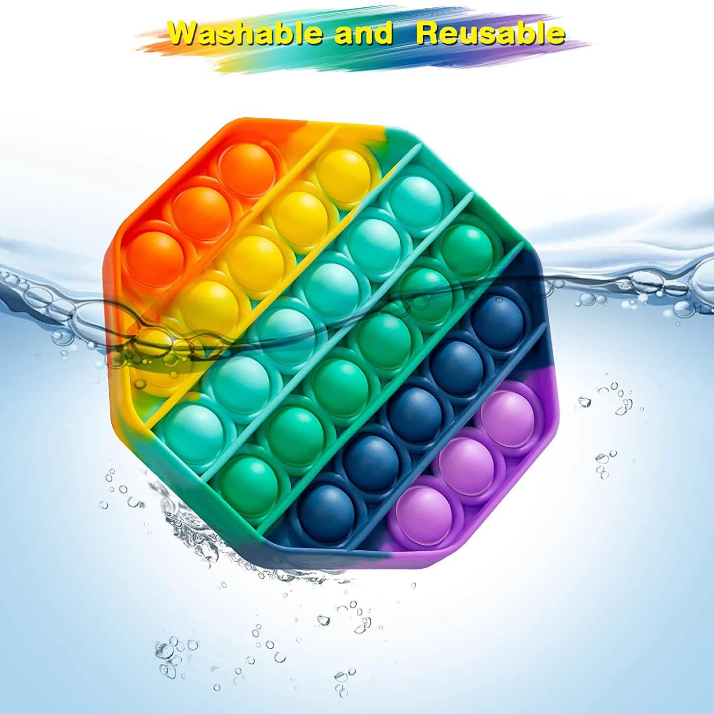 4-Pack: Rainbow Pop-It Bubble Popper Toys & Games - DailySale