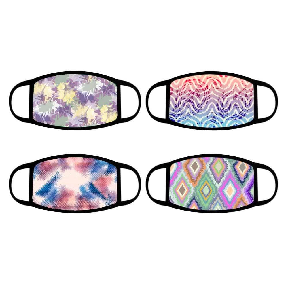 4-Pack: Reusable Cotton Face Mask Wellness & Fitness Tie Dye - DailySale