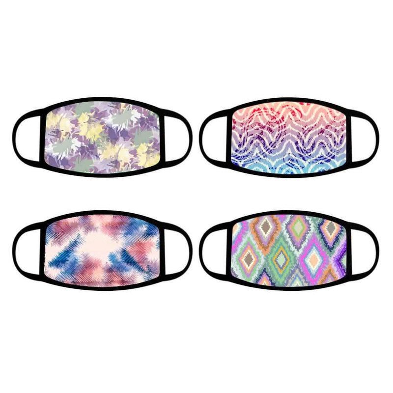 4-Pack: Reusable Cotton Face Mask Wellness & Fitness Tie Dye - DailySale