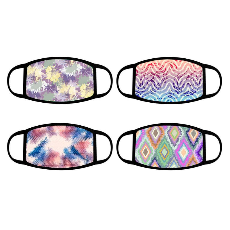 4-Pack: Reusable Cotton Face Mask Wellness & Fitness Tie Dye - DailySale