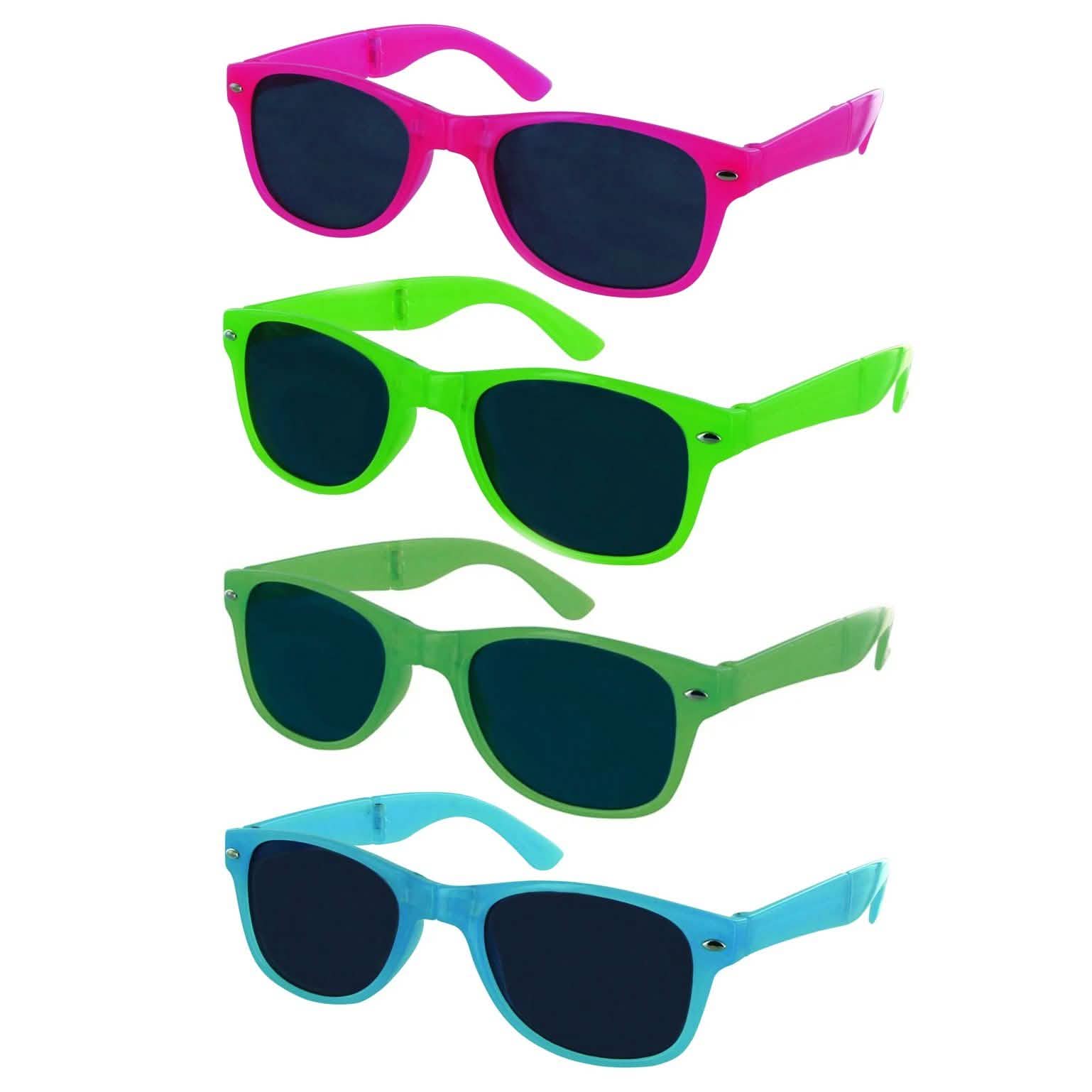 4-Pack: Sizzle Shades Kids' Foldable Sunglasses Sports & Outdoors - DailySale