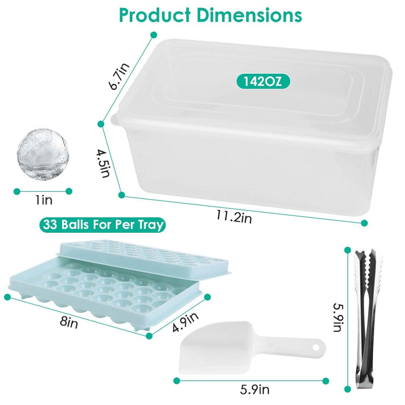 4-Pack: Small Ice Cube Maker Mold with Lid Bin Kitchen Tools & Gadgets - DailySale
