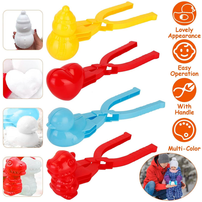 4-Pack: Snowball Makers Set Clip Snow Molds Toys & Games - DailySale