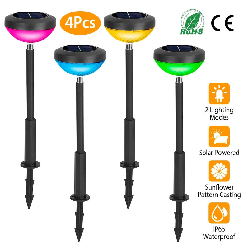 4-Pack: Solar Pathway Color Changing Garden Light Garden & Patio - DailySale