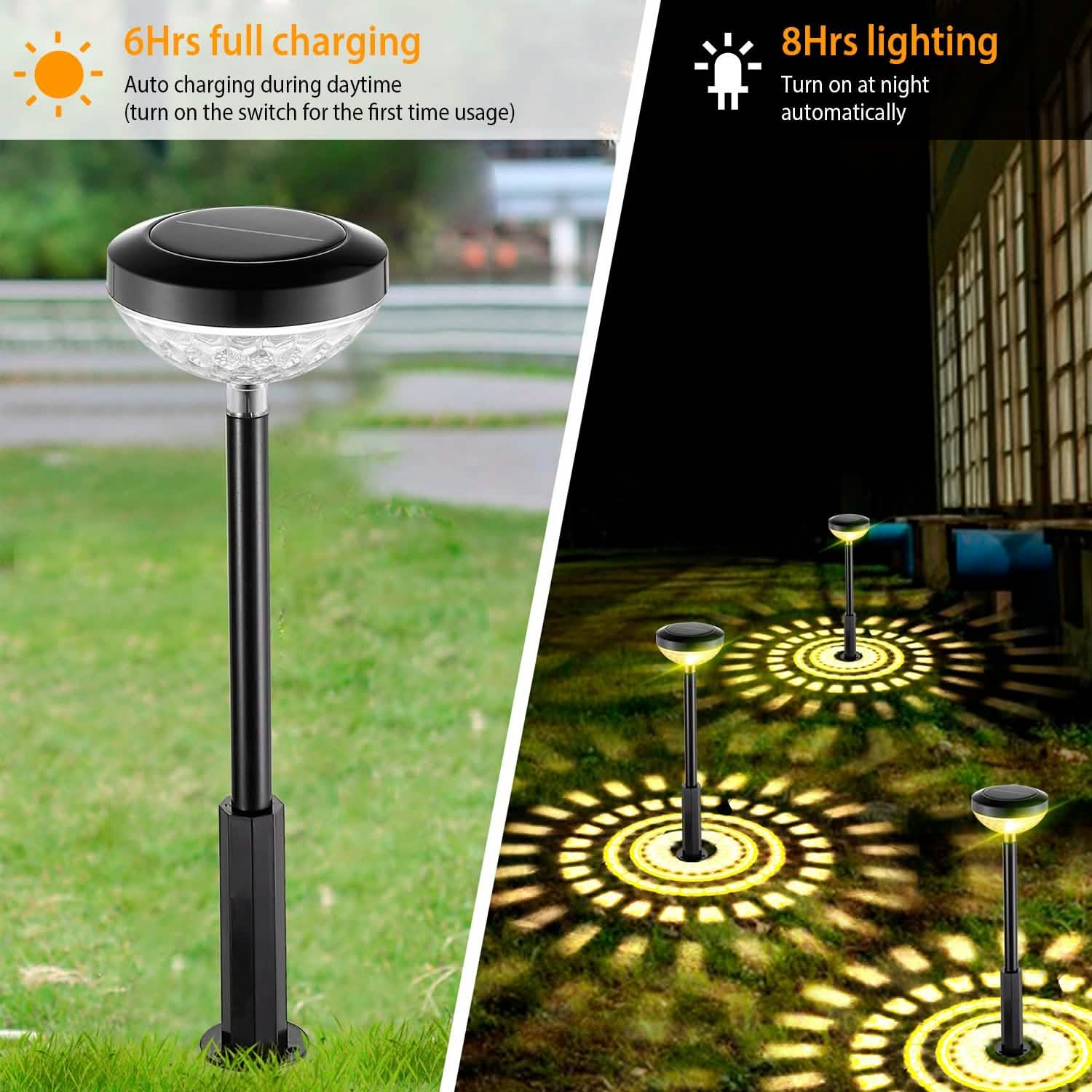4-Pack: Solar Pathway Color Changing Garden Light Garden & Patio - DailySale