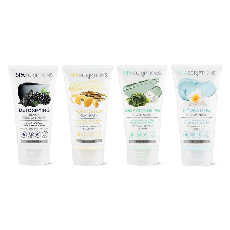 4-Pack: Spascriptions Clay, Cream and Peel-Off Masks Beauty & Personal Care - DailySale