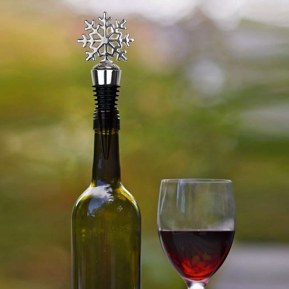 4-Pack: Stainless Steel Christmas Fun Wine and Beverage Bottle Stopper Kitchen Essentials - DailySale