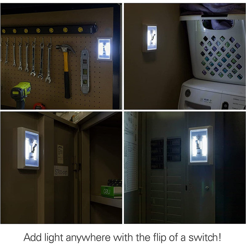 4-Pack: Stick On Wireless LED Light Switch Indoor Lighting - DailySale