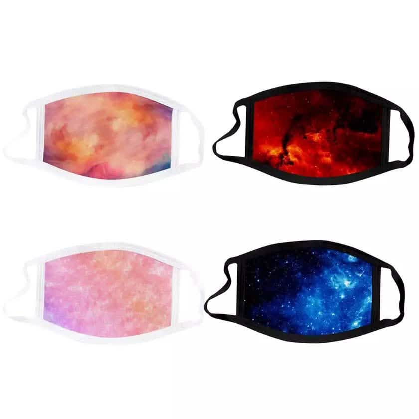 4-Pack: Tie Dye Fabric Non-Medical Face Masks Face Masks & PPE Set 2 - DailySale
