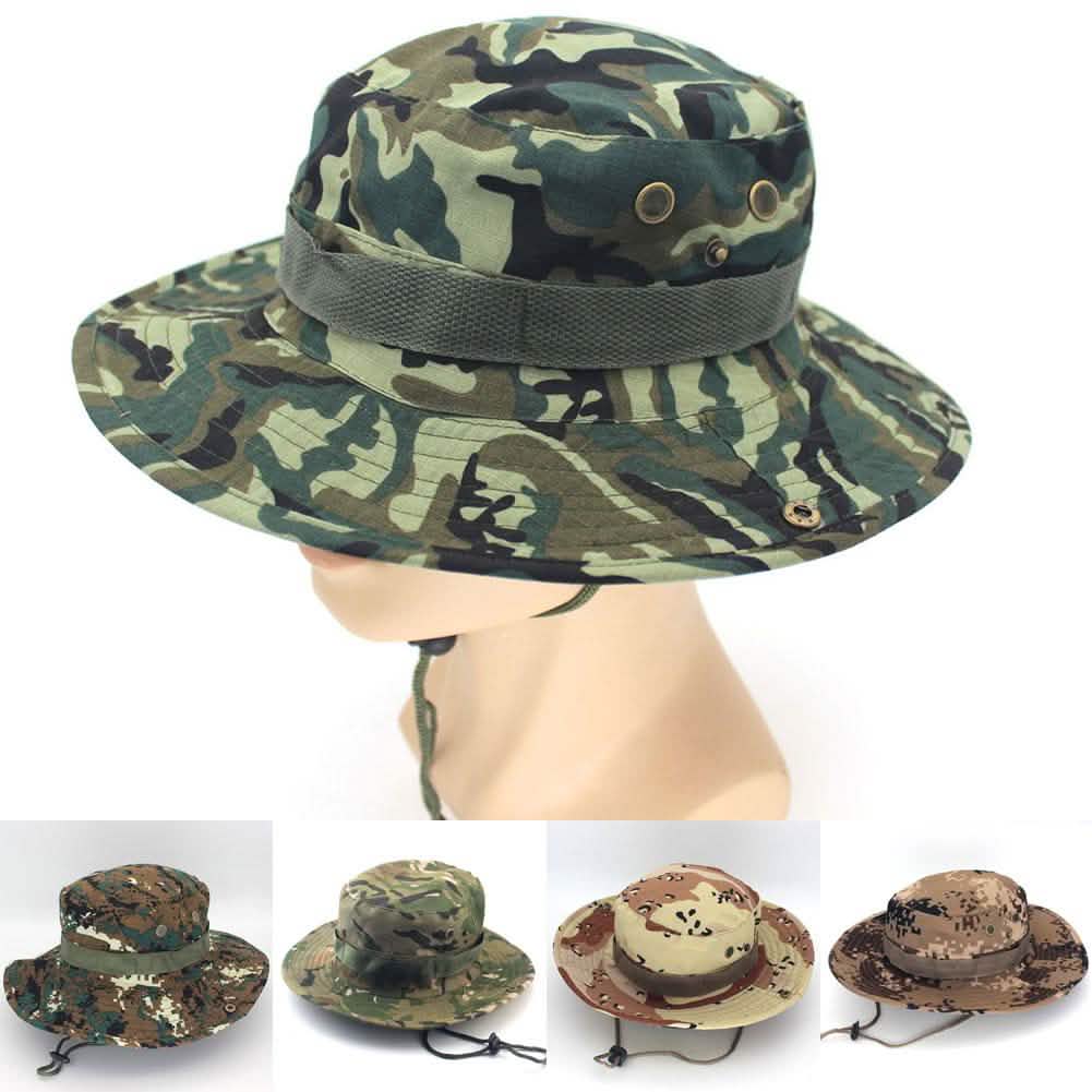 4-Pack: Unisex Camouflage Sun Hat for Outdoors Sports & Outdoors - DailySale