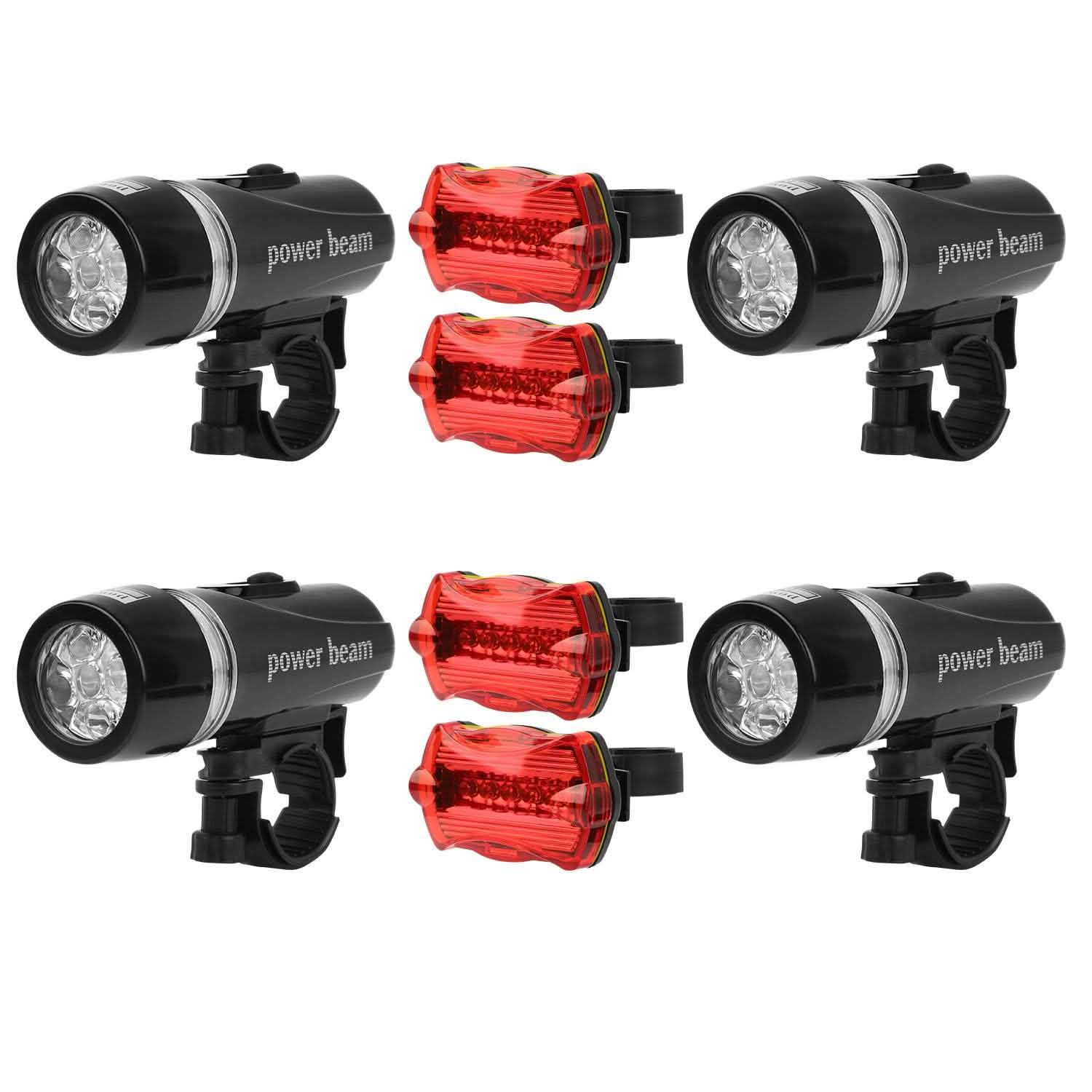 4-Pack: Universal Front Rear Bike Light Set Sports & Outdoors - DailySale