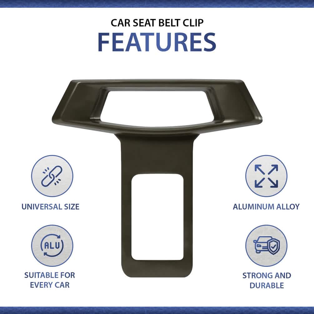 4-Pack: Universal Safety Car Clip Seat Safety Accessories for Most Vehicle, Seat Belts Kit for Cars Automotive - DailySale