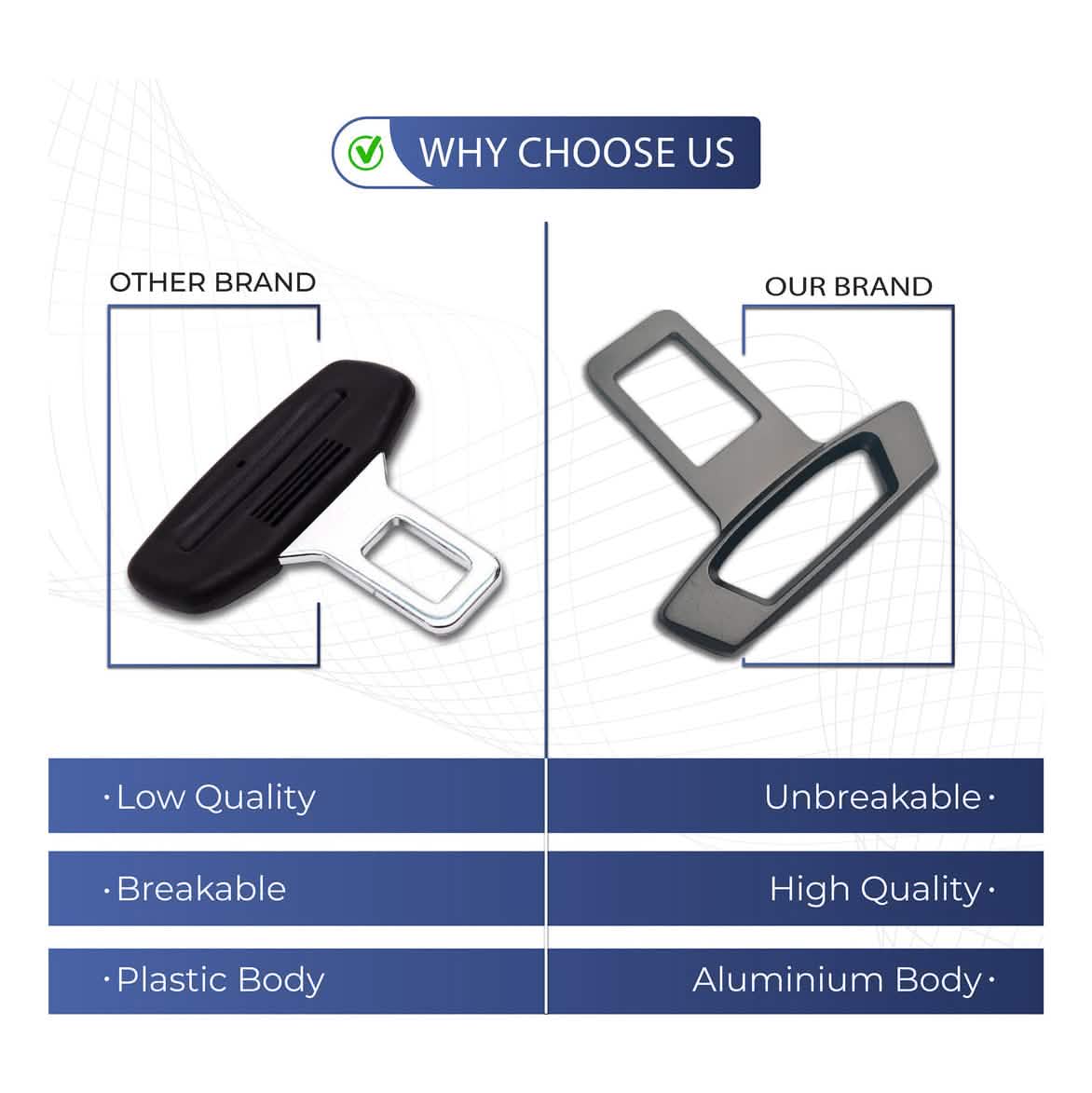 4-Pack: Universal Safety Car Clip Seat Safety Accessories for Most Vehicle, Seat Belts Kit for Cars Automotive - DailySale