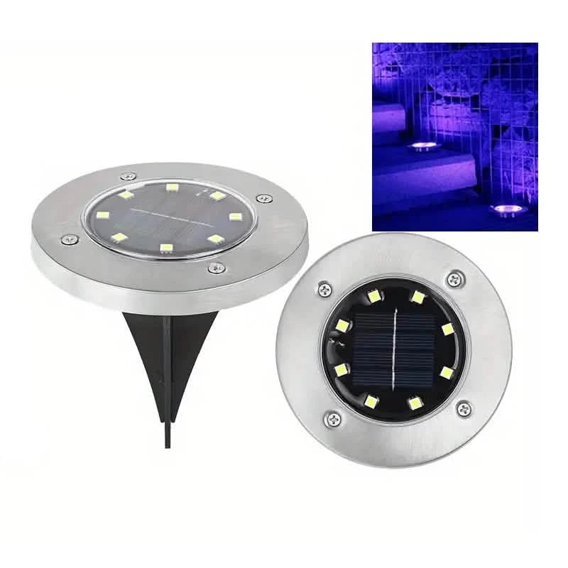 4-Pack: Waterproof Solar Garden Lights Outdoor Lighting Blue - DailySale