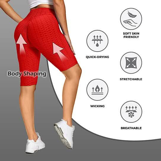4-Pack Women's Butt Lifting Biker Shorts (Anti-Cellulite) Women's Bottoms - DailySale