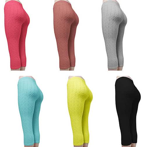 4-Pack: Women's High Waisted Anti Cellulite Solid Leggings Women's Bottoms - DailySale