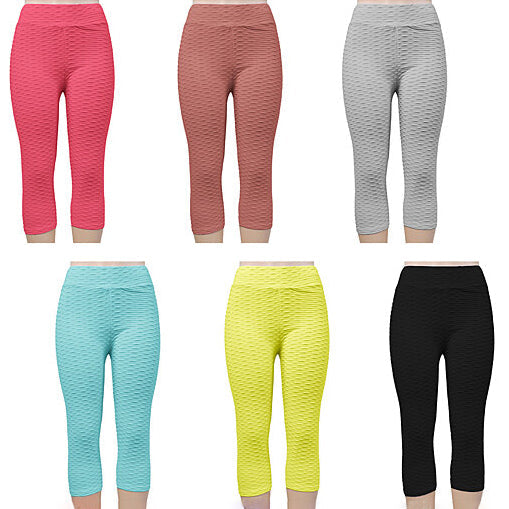 4-Pack: Women's High Waisted Anti Cellulite Solid Leggings Women's Bottoms S/M - DailySale
