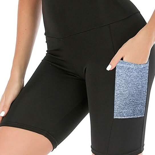 4-Pack: Women's High Waisted Biker Shorts with Pockets Women's Bottoms - DailySale