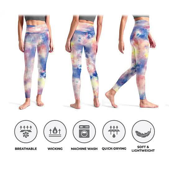 4-Pack: Women's High Waisted Ultra Soft Tie Dye Leggings Women's Bottoms - DailySale