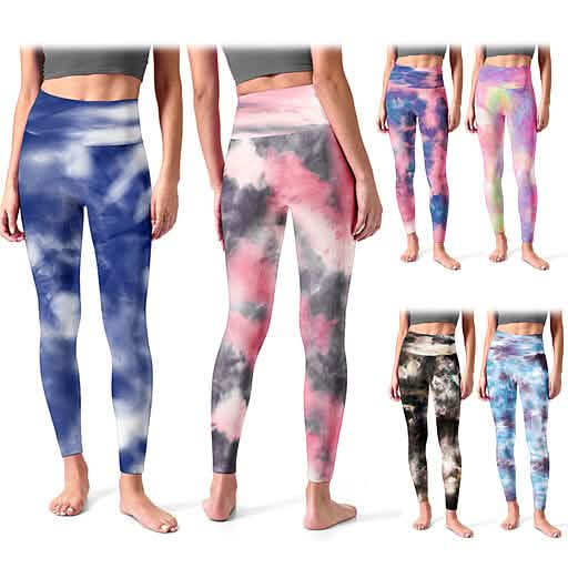 4-Pack: Women's High Waisted Ultra Soft Tie Dye Leggings Women's Bottoms - DailySale