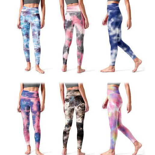 4-Pack: Women's High Waisted Ultra Soft Tie Dye Leggings Women's Bottoms S/M - DailySale