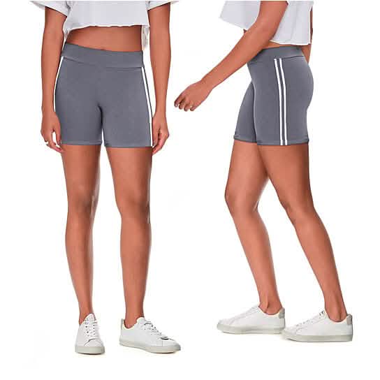 4-Pack: Women's Ultra-Soft Stretchy Athletic Workout Yoga Shorts with Stripes Women's Bottoms - DailySale