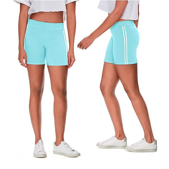 4-Pack: Women's Ultra-Soft Stretchy Athletic Workout Yoga Shorts with Stripes Women's Bottoms - DailySale