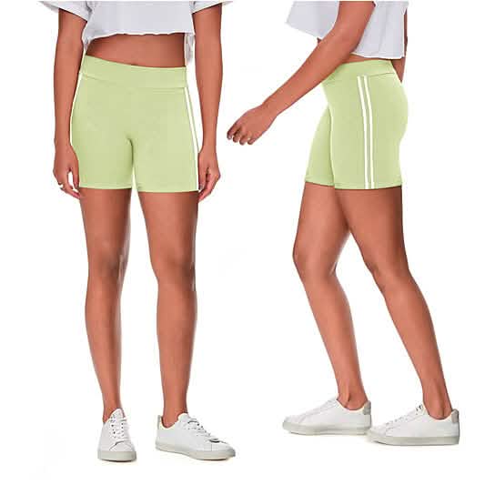 4-Pack: Women's Ultra-Soft Stretchy Athletic Workout Yoga Shorts with Stripes Women's Bottoms - DailySale