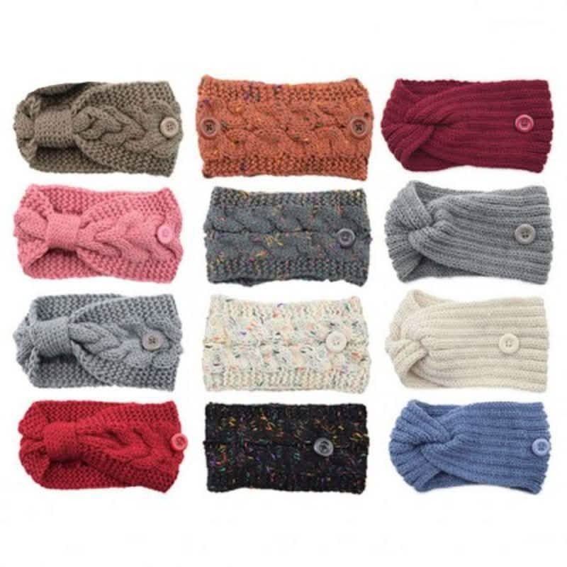 4-Pack: Women's Winter Headband and Ear Warmer with Buttons to Hold Mask Women's Accessories - DailySale