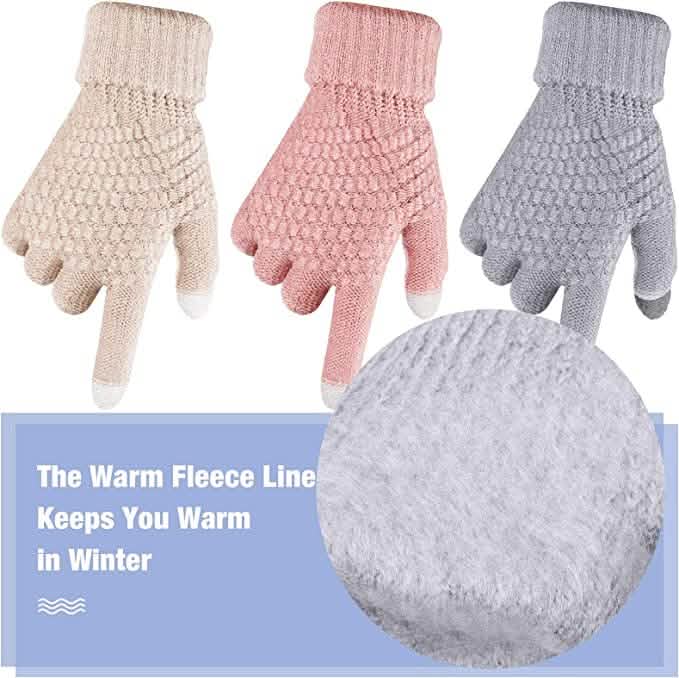 4-Pair: Women's Winter Touch Screen Gloves Warm Fleece Women's Shoes & Accessories - DailySale