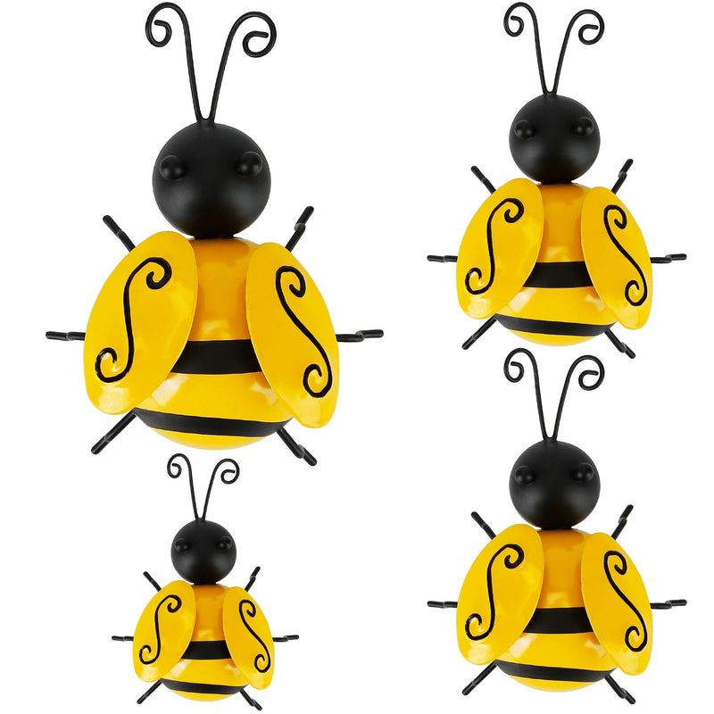 4-Piece: 3D Bumble Bee Ornament Set Garden & Patio - DailySale