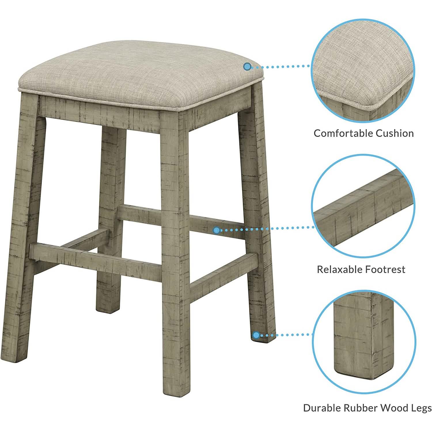 4-Piece: Counter Height Bar Table Set Furniture & Decor - DailySale