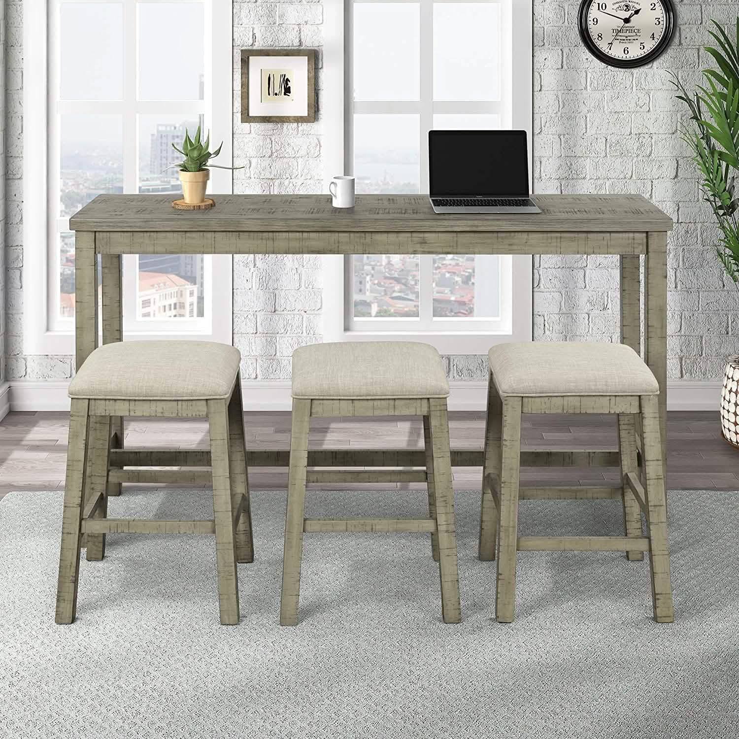 4-Piece: Counter Height Bar Table Set Furniture & Decor - DailySale