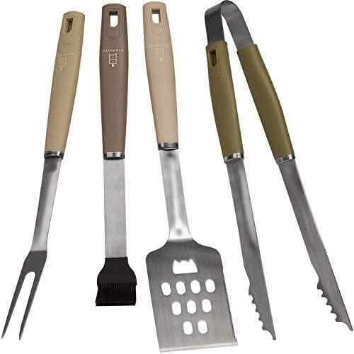 4-Piece: Den Haven Stainless Steel BBQ Accessory Grill Tool Set Kitchen & Dining - DailySale