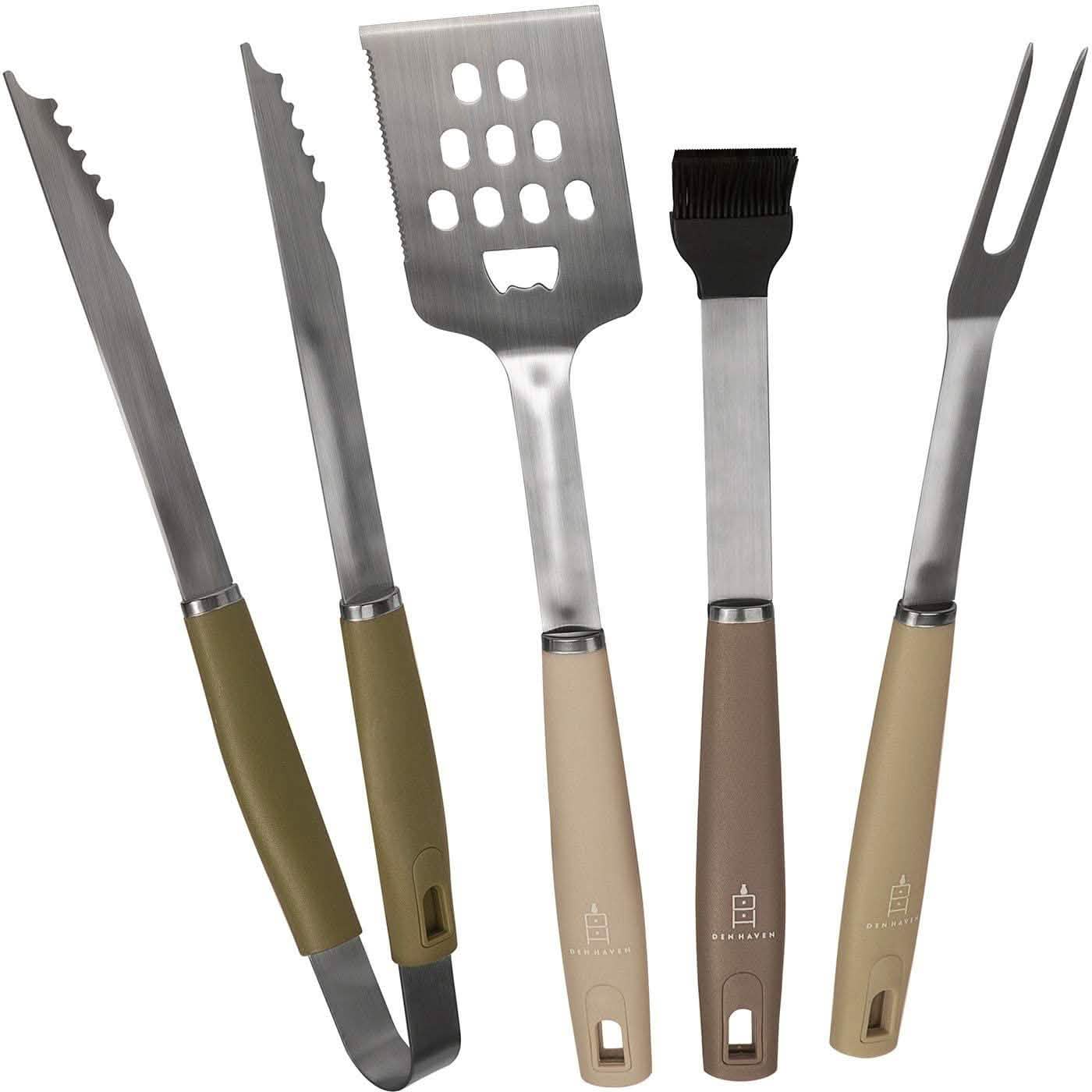 4-Piece: Den Haven Stainless Steel BBQ Accessory Grill Tool Set Kitchen & Dining - DailySale