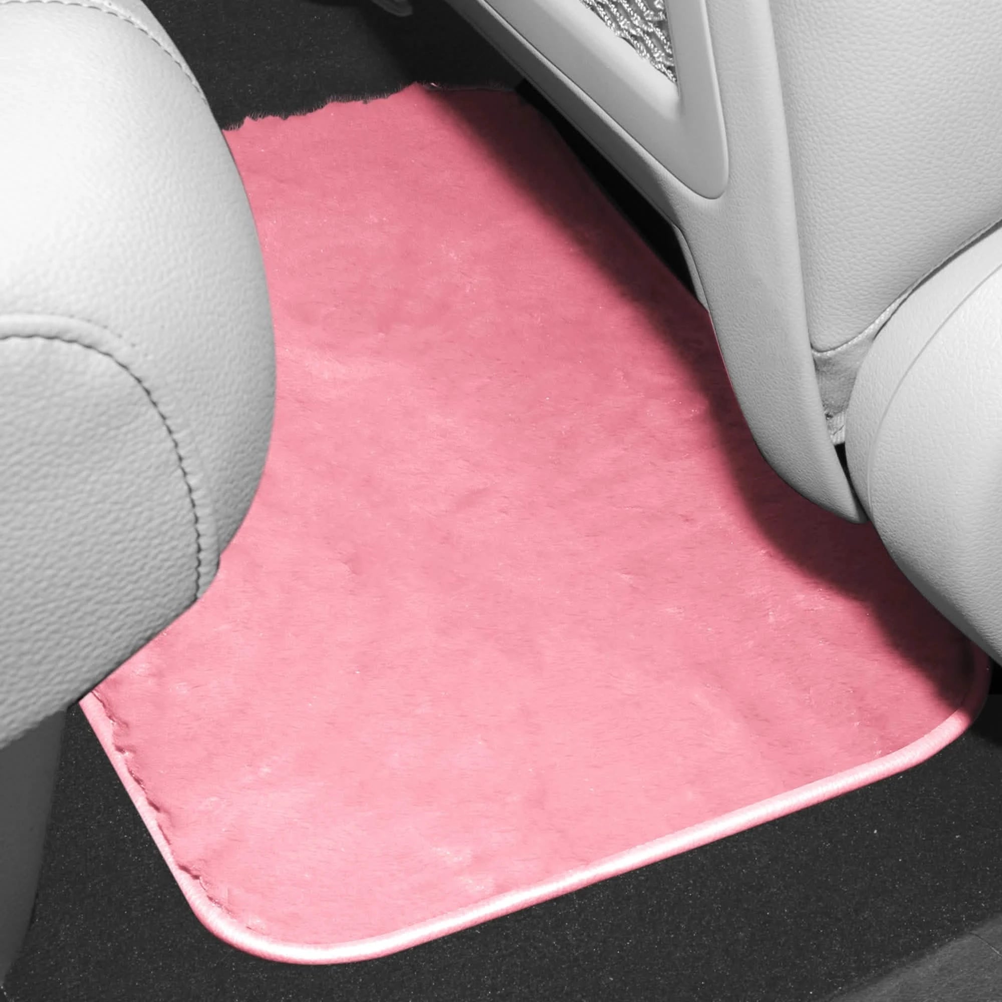 4-Piece: Doe16 Faux Rabbit Fur Non-Slip Floor Mat Set Automotive - DailySale