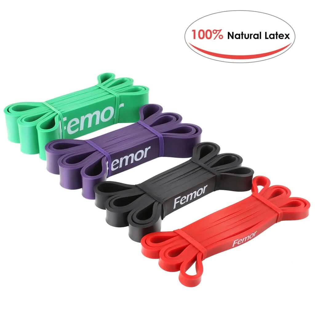 4-Piece: Exercise Bands Latex Resistance elastic Band -Pull Up Assist Bands Fitness Fitness - DailySale