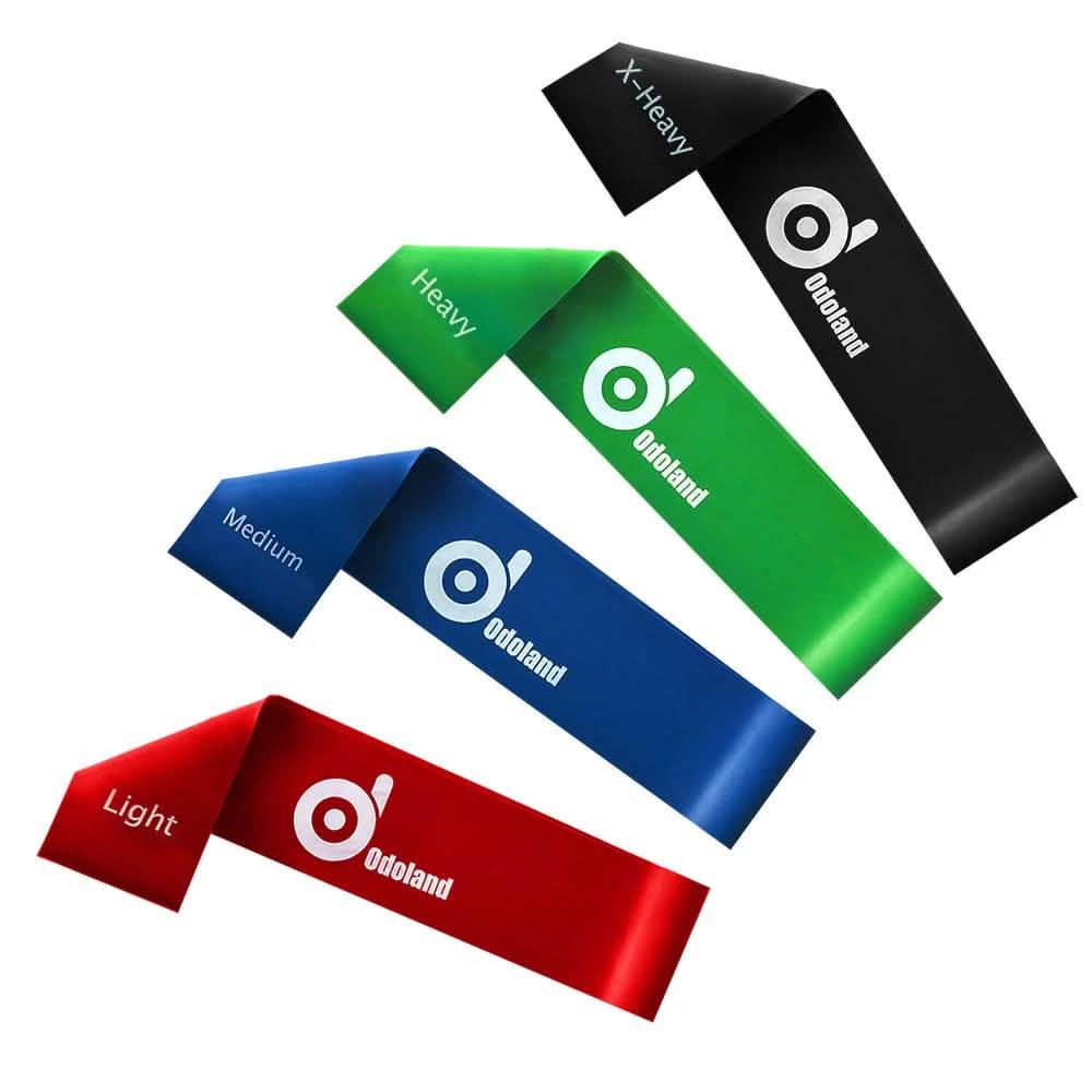 4-Piece: Exercise Resistance Loop Bands Assisted Pull Up Yoga Training Fitness - DailySale