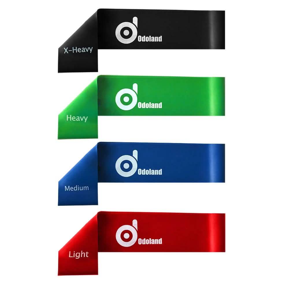 4-Piece: Exercise Resistance Loop Bands Assisted Pull Up Yoga Training Fitness - DailySale